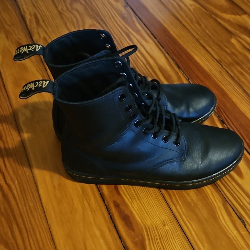 Dr. Martens Black Leather Lace-Up Ankle Boots